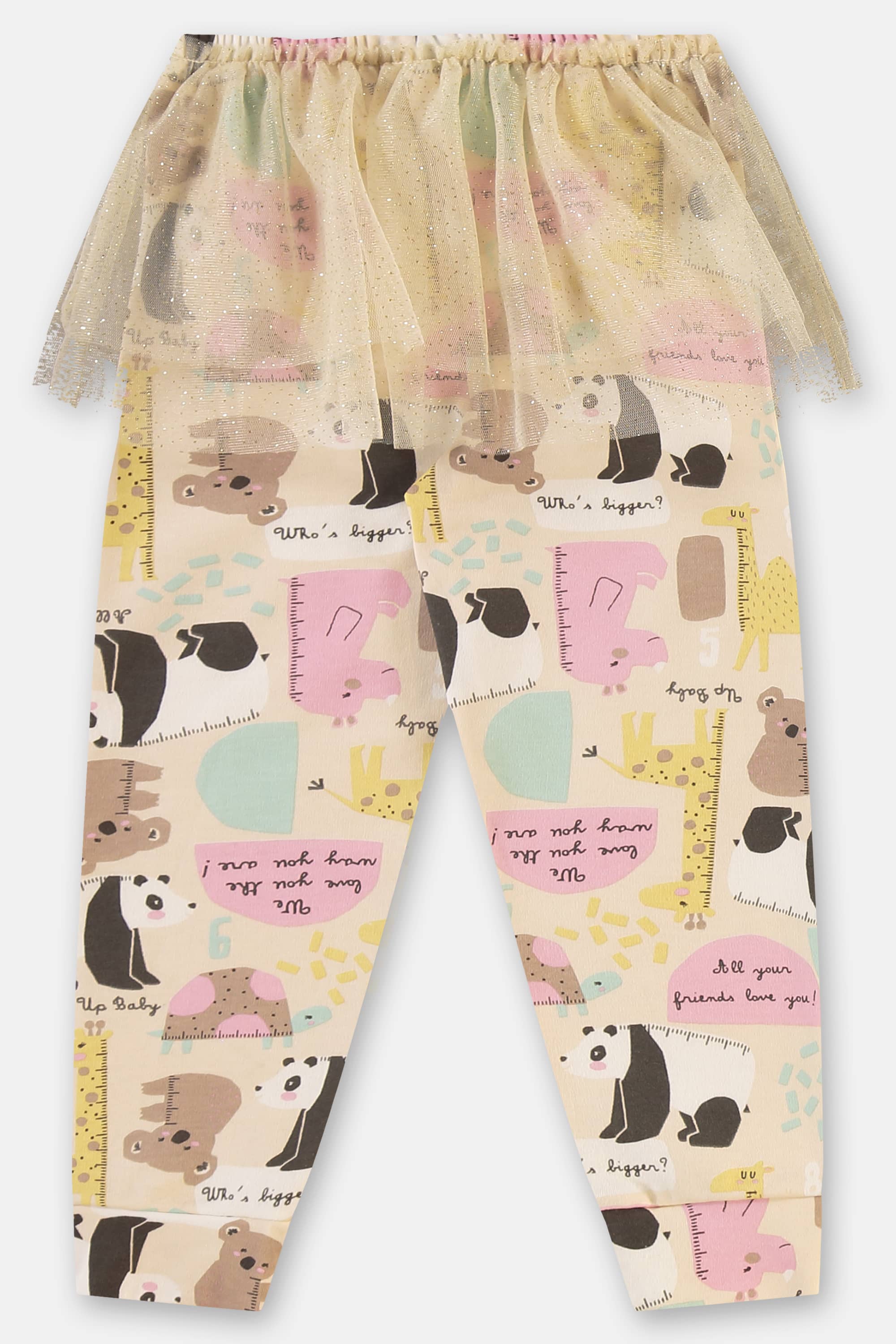 Pijama Infantil Feminino com 3 Peças em Suedine (Off White) Up Baby - Imagem 54